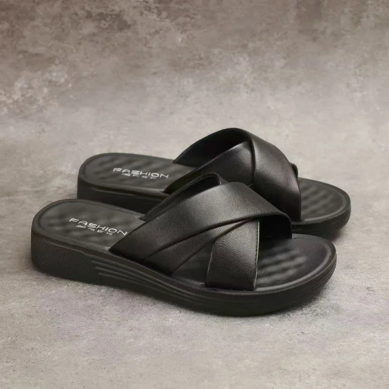 Women's Slip-On Cross Strap Slippers