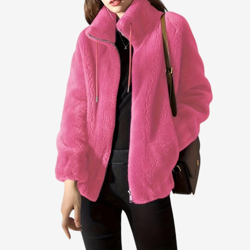 Women's Fleece Jacket with Stand Collar