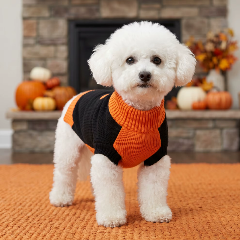 CozyGourd - Cozy Pumpkin Dog Sweater For Halloween