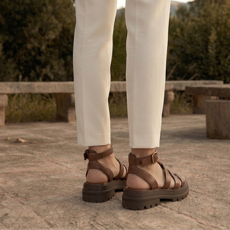 Women's Gladiator Sandals with Adjustable Ankle Strap