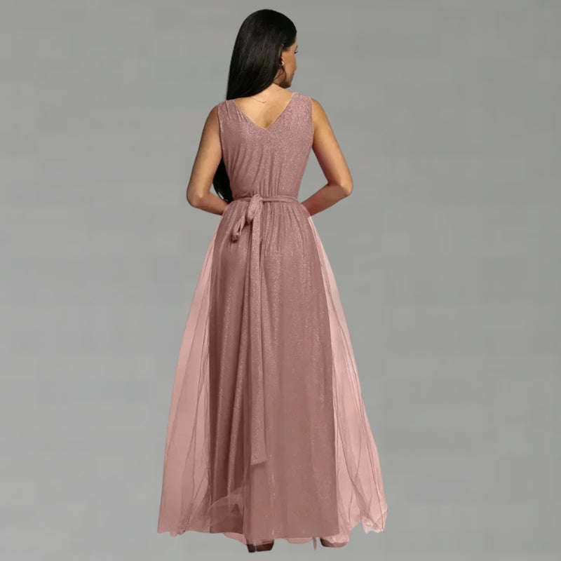 V-Neck Sleeveless Maxi Dress