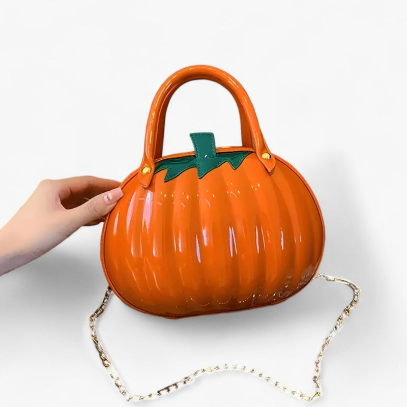 Melanie – Pumpkin-shaped Handbag with Adjustable Strap