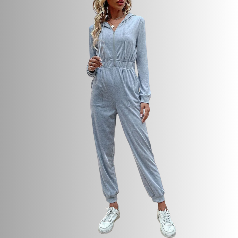 Women’s Long Sleeve Zip-Up Jumpsuit