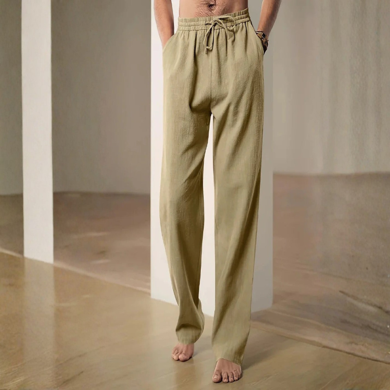 Men's Straight Leg Drawstring Trousers