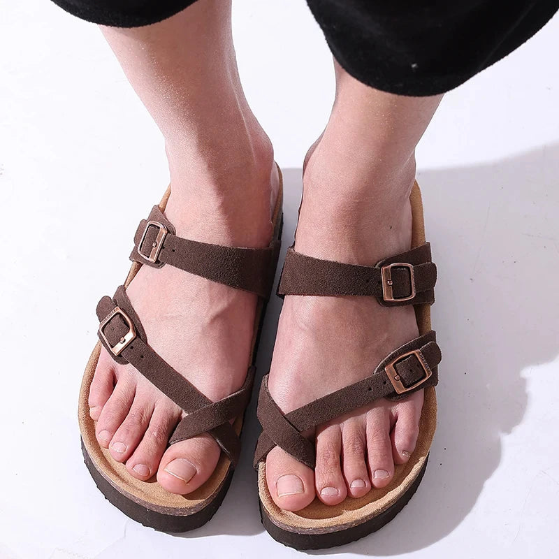 Double Strap Slide Sandals
