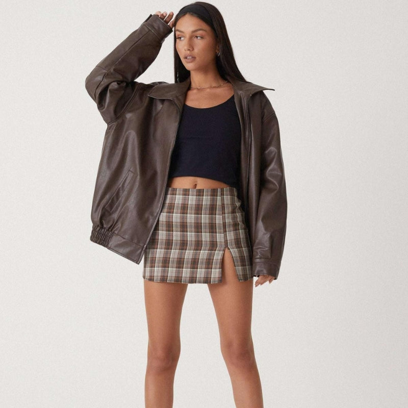 Classic Zipper Bomber Jacket