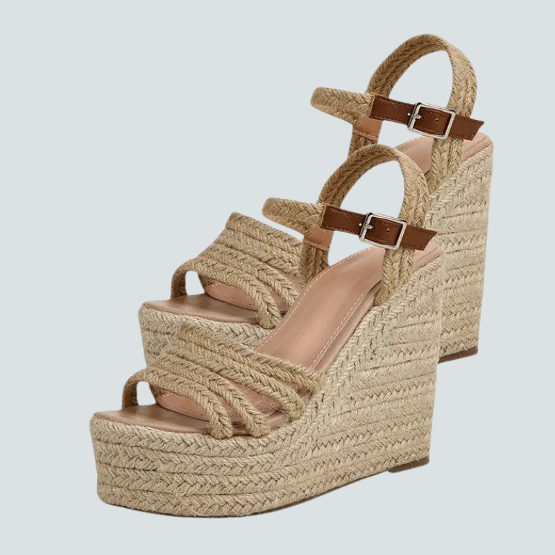 Women's Wedge Sandals with Adjustable Strap