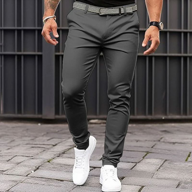 Men's Casual Slim Fit Pants with Pockets