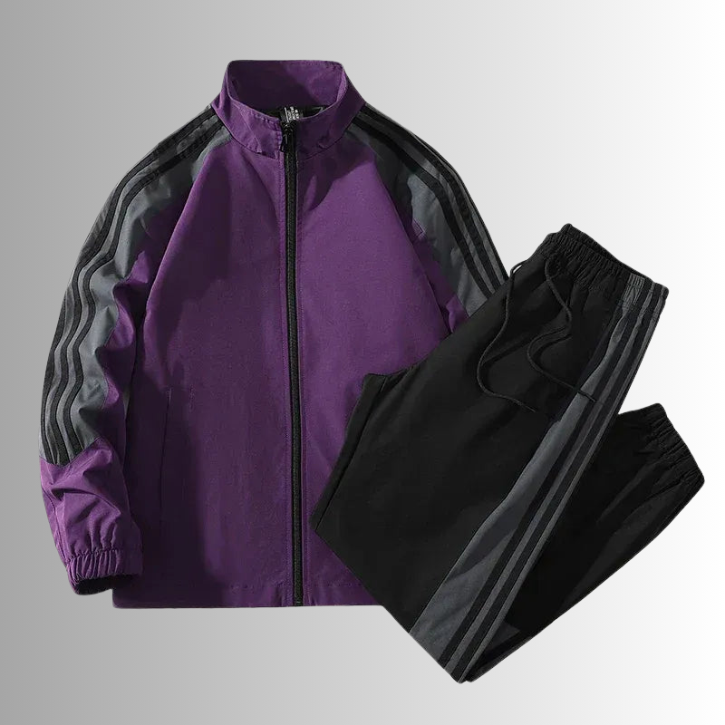 Zip-Up Jacket 2-Piece Set for Men