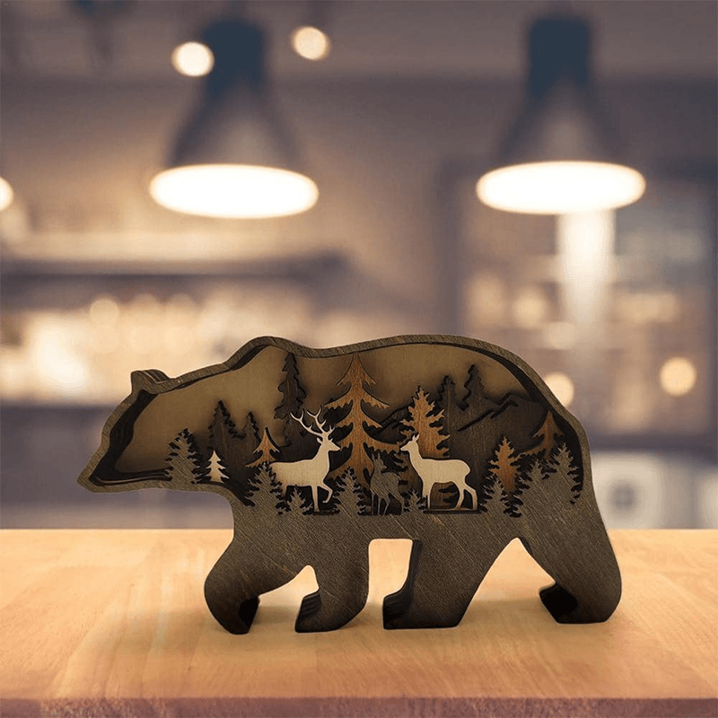 Everly 3D Handcrafted Wooden Animal Sculpture – Unique Art Decor & Gift