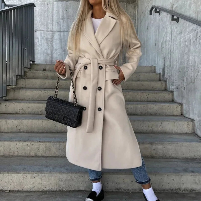 Women’s Belted Long Trench Coat