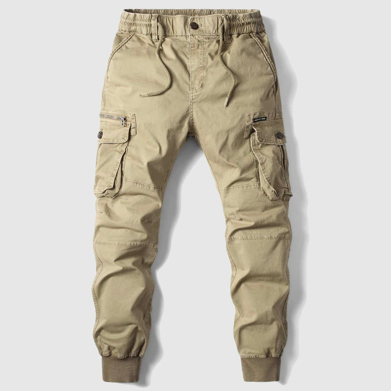 Men's Slim Fit Wide Leg Trousers with Drawstring Waist