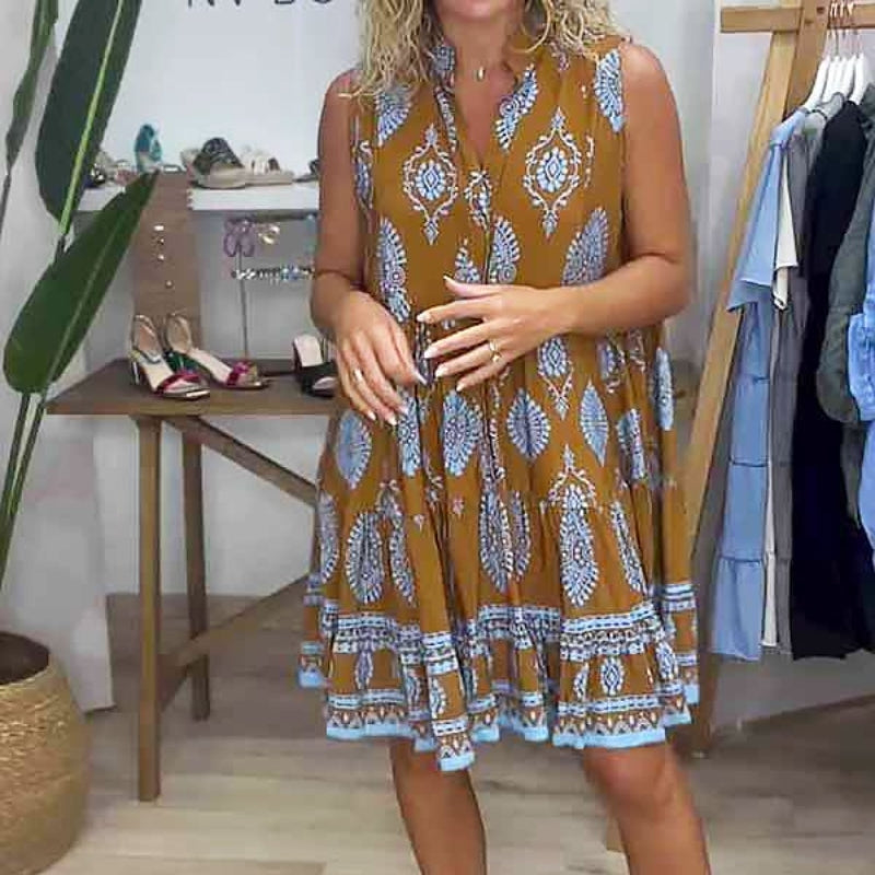 Women’s Sleeveless Printed Mini Dress