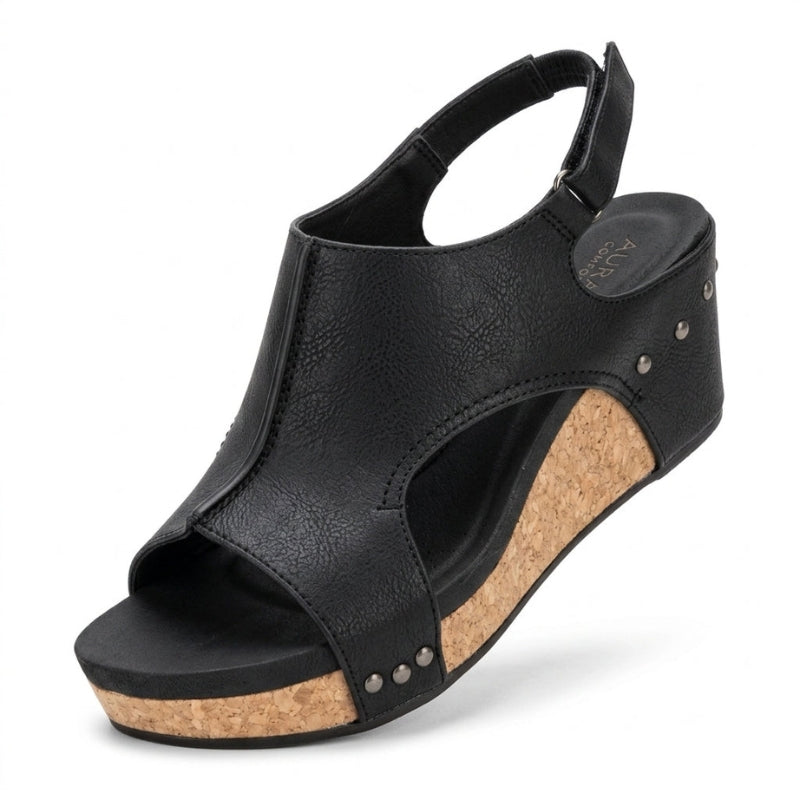 Women's Wedge Sandals with Adjustable Strap and Platform Sole