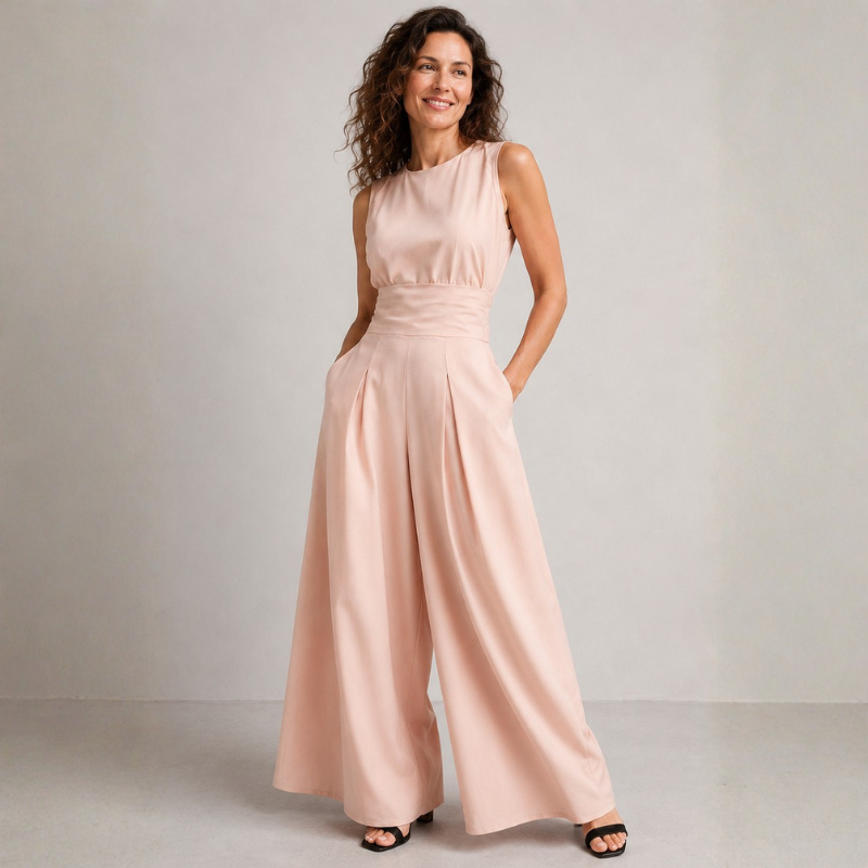 Elegant Women's Sleeveless Wide Leg Jumpsuit