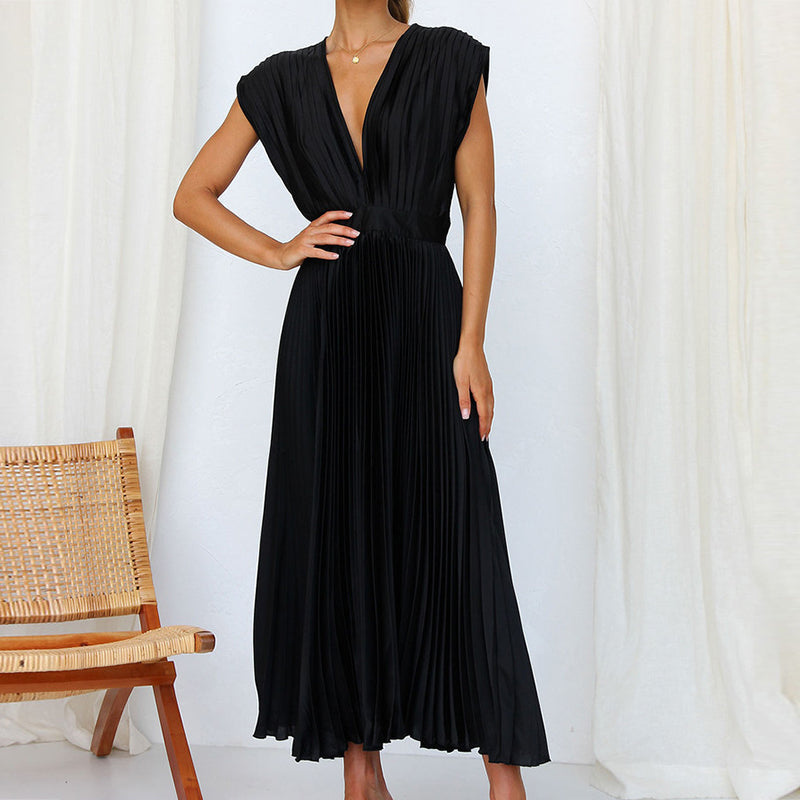 Sleeveless V-Neck Minimal Dress