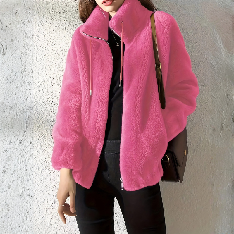 Women's Fleece Jacket with Stand Collar