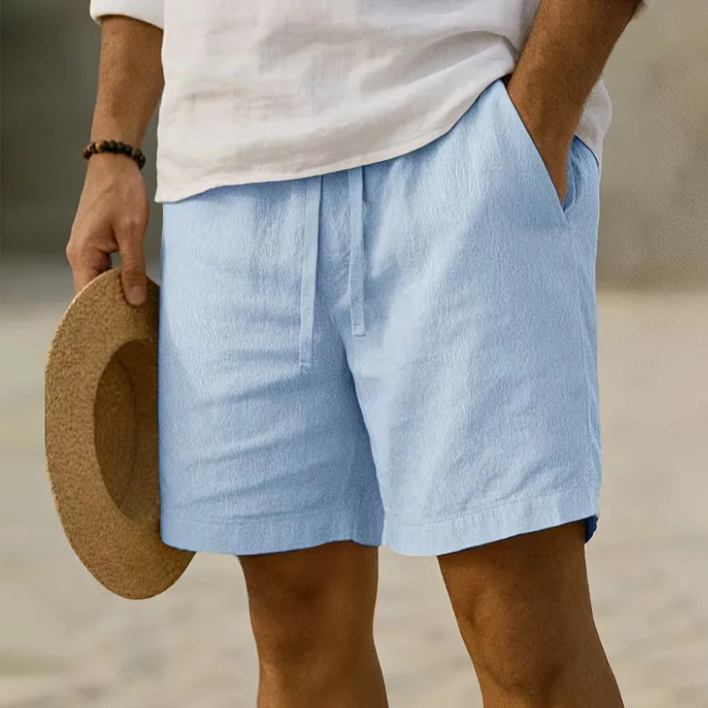 Men's Casual Drawstring Shorts with Elastic Waistband