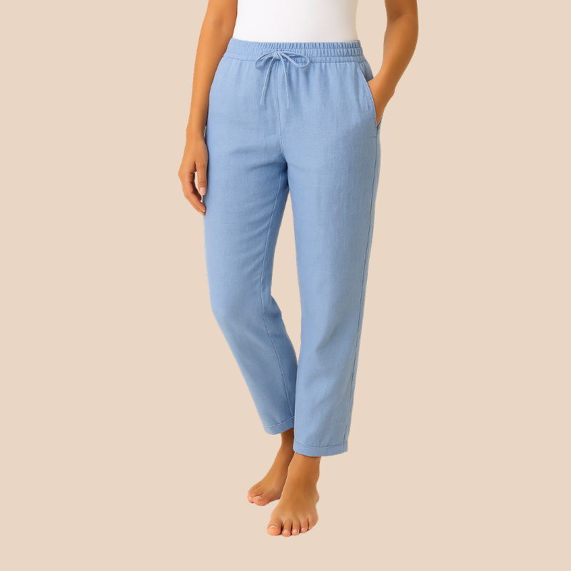 Women's Relaxed Wide Leg Trousers with Pockets