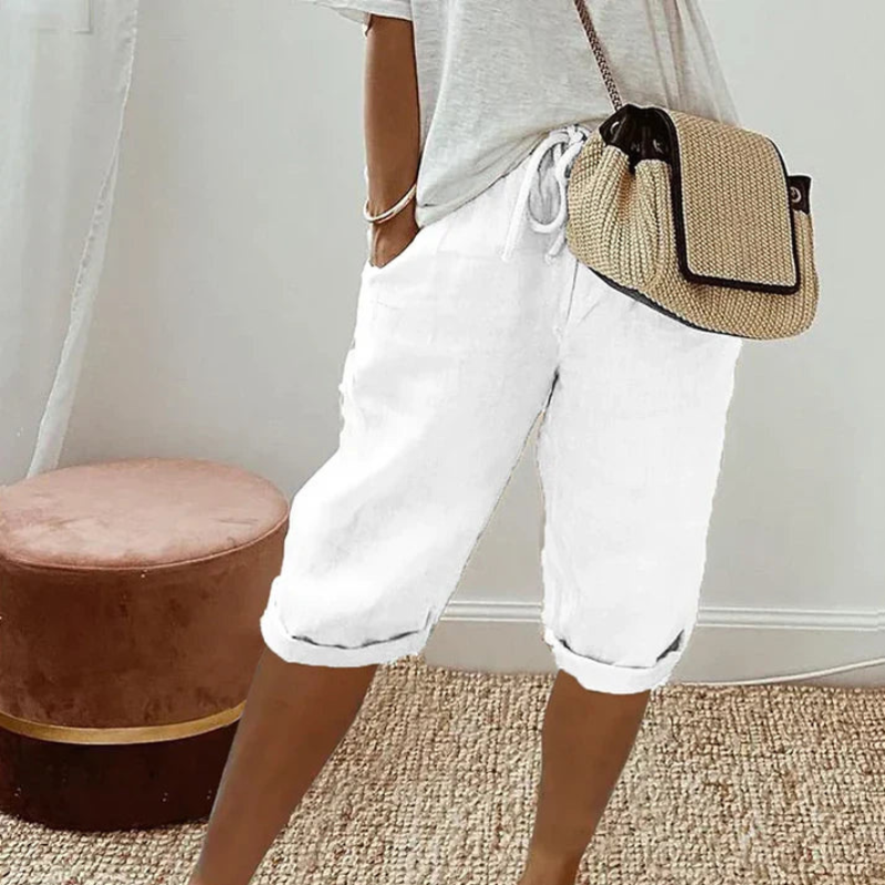 Stylish Women's Capri Pants with Adjustable Drawstring