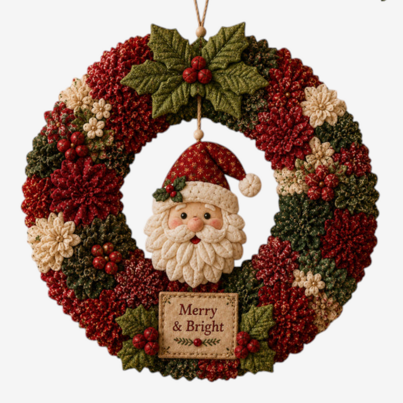 Wreathmas - 3D karácsonyi koszorú DIY készlet ünnepi dekorációhoz