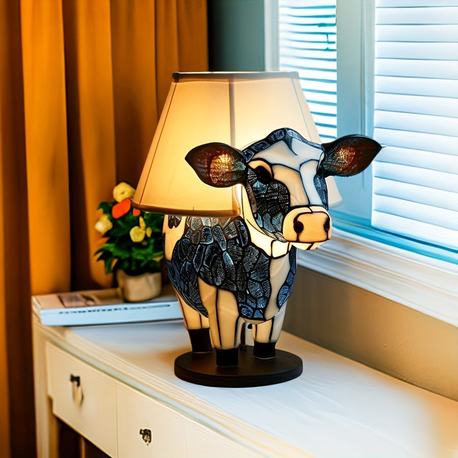LumiMoo - Creative Cow Table Lamp Adorable Cow-Shaped Design with Soft Warm LED Glow | Energy-Efficient Flicker-Free Light for Cozy Atmosphere | Playful Night Light for Bedroom, Nursery, or Living Space