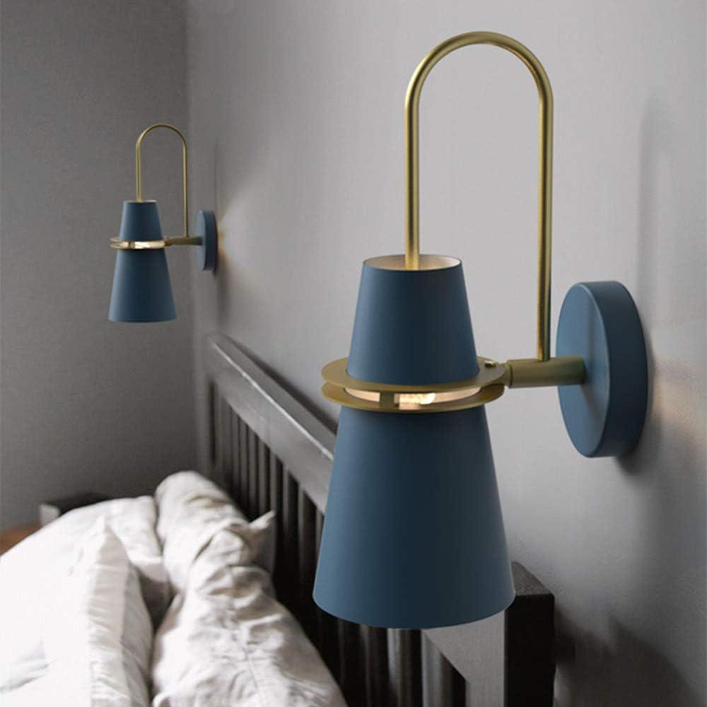 Scandinavian - Scandinavian Style Iron Wall Lamp Modern Minimalist Design with Sleek Matte Finish | Durable Iron Construction with Functional Lighting | Elegant Accent for Bedroom, Living Room, or Office