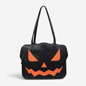 Spooktacular Halloween Messenger Bag with Pumpkin Print