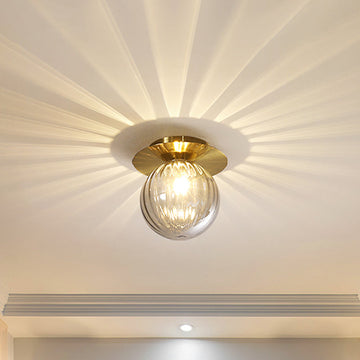 GoldenGlow - Amber glass ceiling light for recessed installation