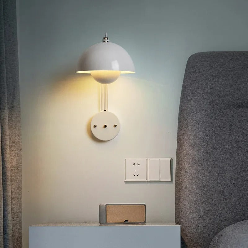 LumiShroom - Wall Light Mushroom-Inspired Design with Soft Ambient Glow | Elegant Minimalist Accent for Bedroom, Hallway, or Cozy Corner | Whimsical Decorative Lighting for Modern Interiors