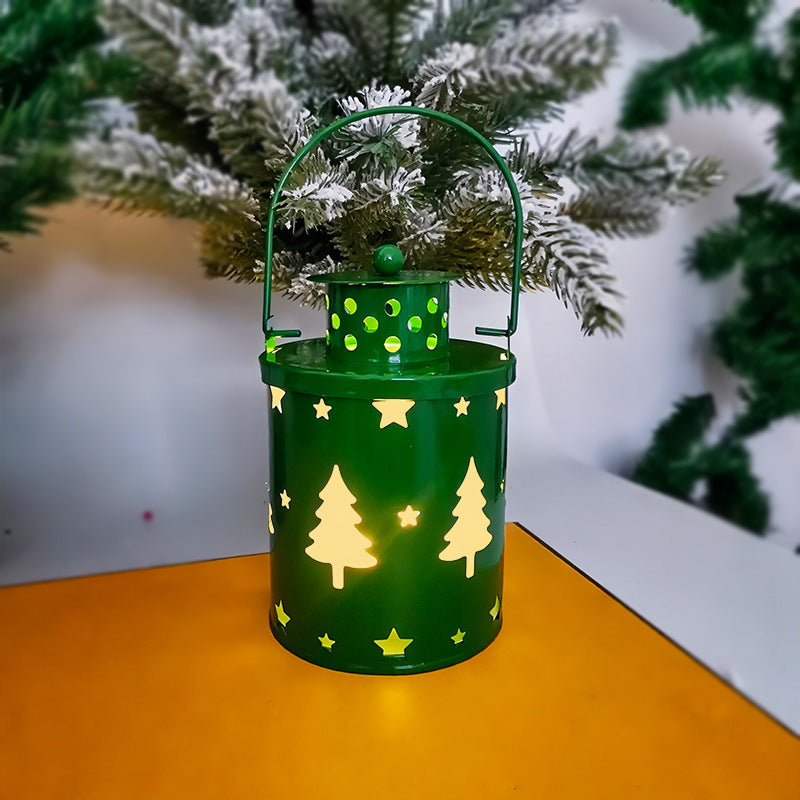 FestiveGlow - LED Lantern With Decorative Design And Flickering Light