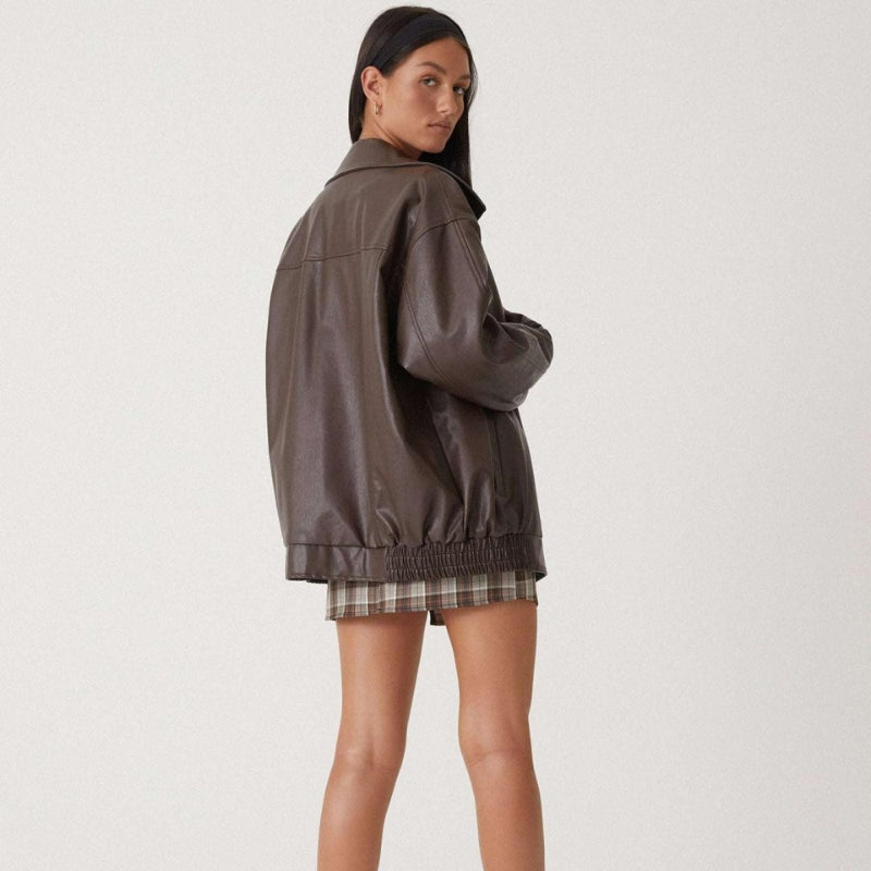 Classic Zipper Bomber Jacket
