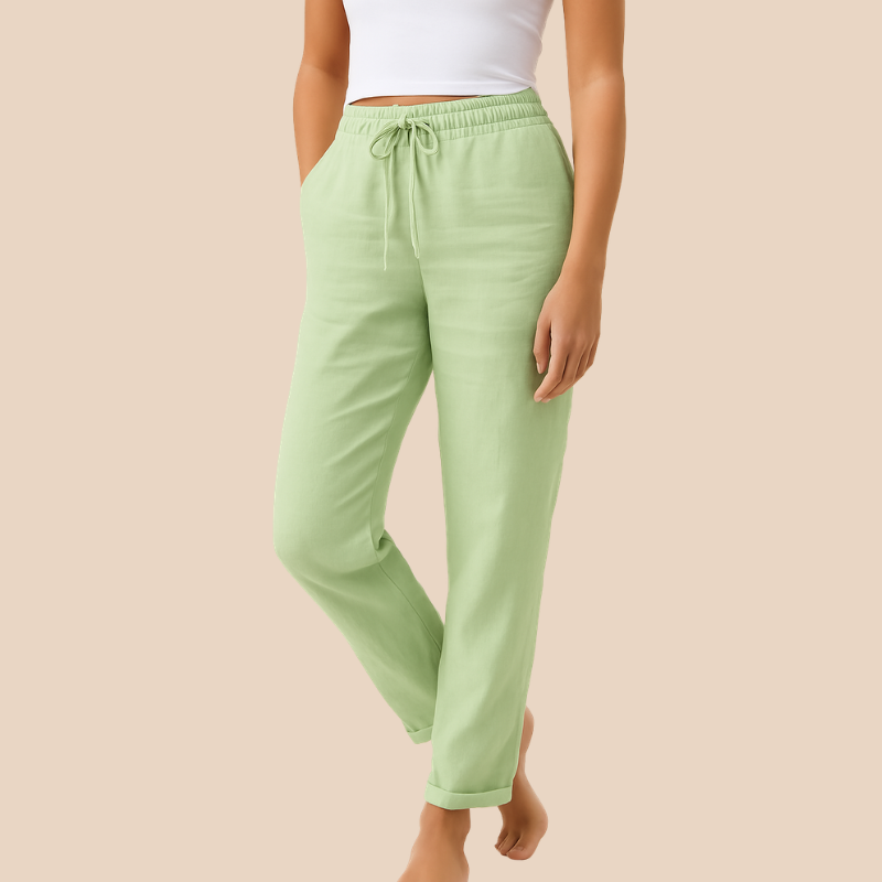 Women's Relaxed Wide Leg Trousers with Pockets