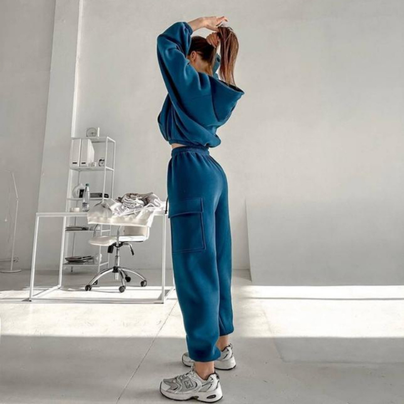 Long Sleeve Hoodie Tracksuit Set