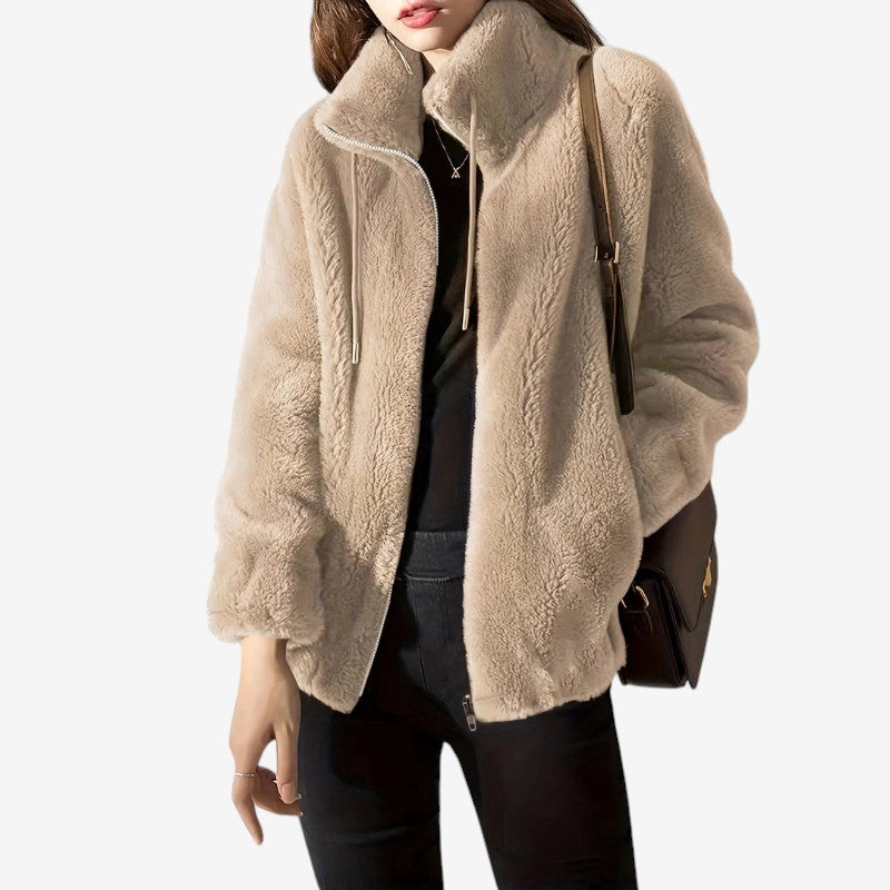 Women's Fleece Jacket with Stand Collar