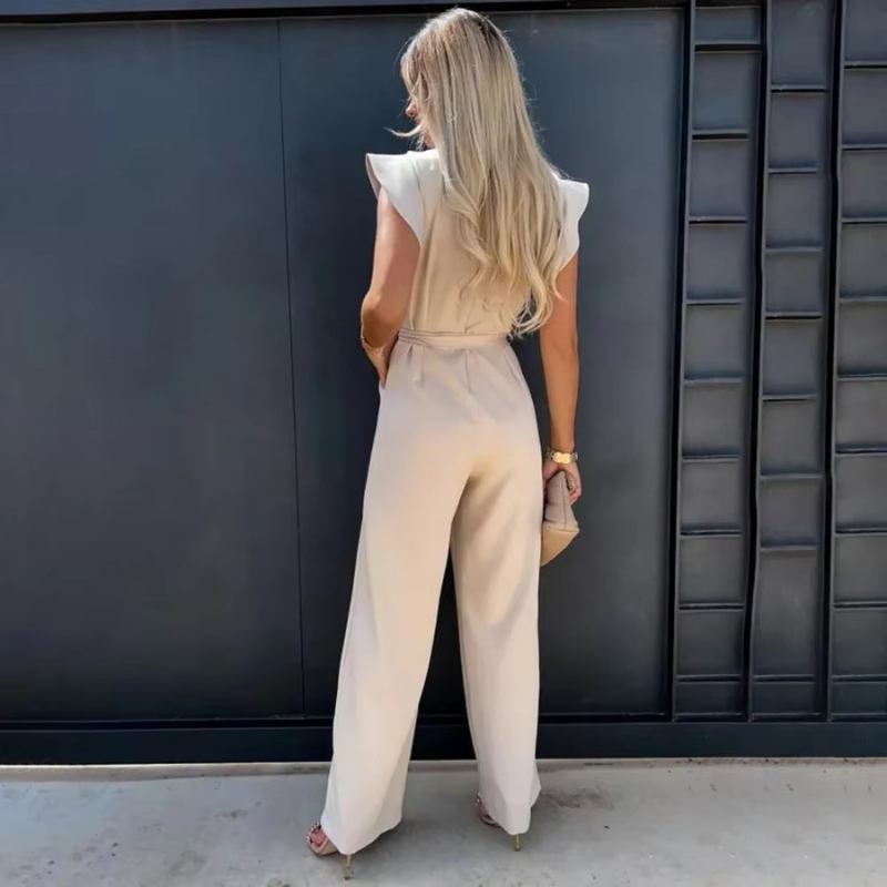 Women’s Butterfly Sleeve Wide Leg Jumpsuit