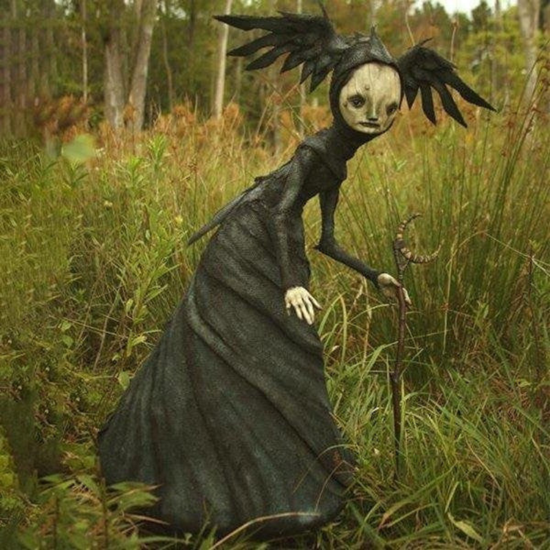 Gothic Witch Decor Figurine for Halloween