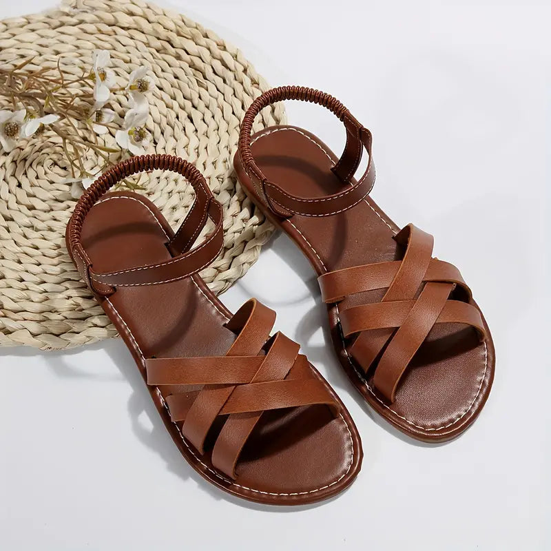 Cross Strap Open Toe Sandals for Women