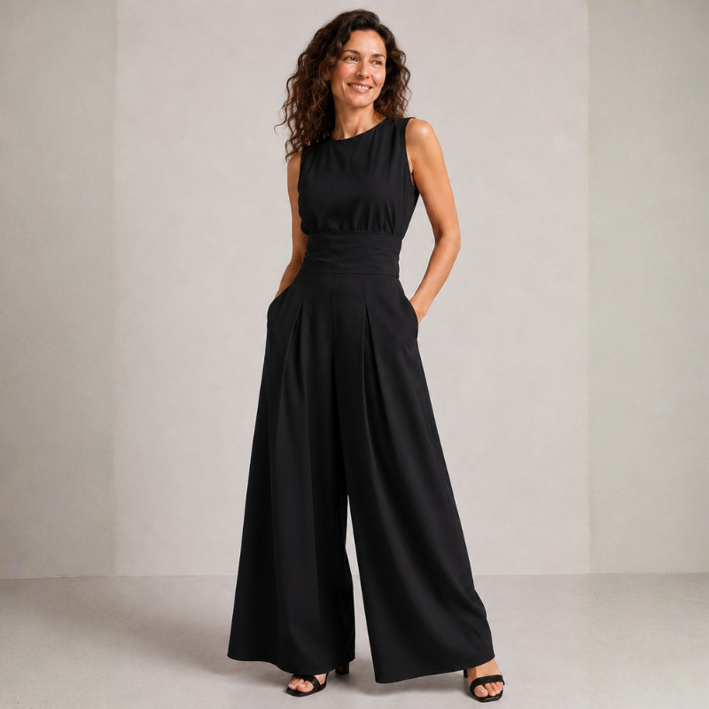 Elegant Women's Sleeveless Wide Leg Jumpsuit