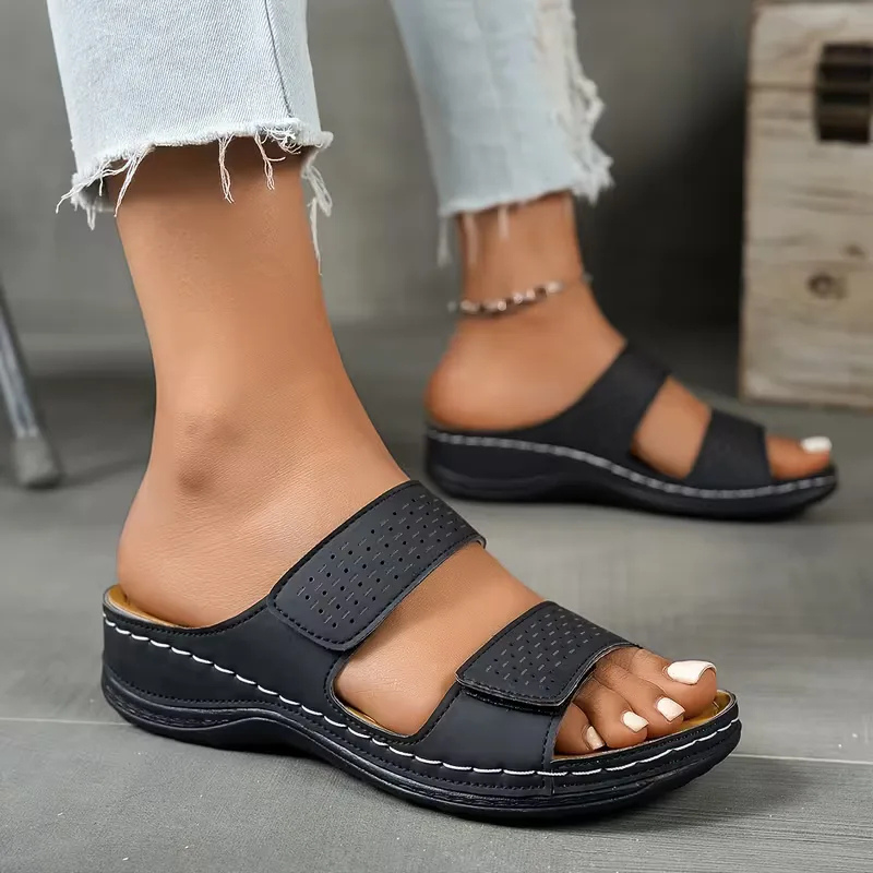 Double Strap Women's Slide Sandals