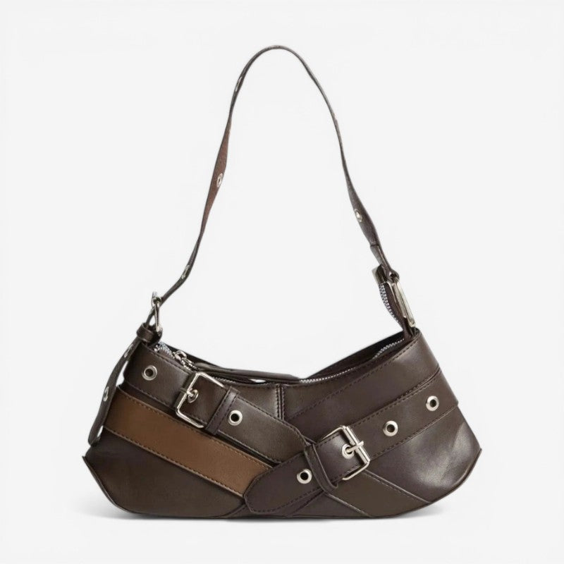 Zipped Compartment Shoulder Bag