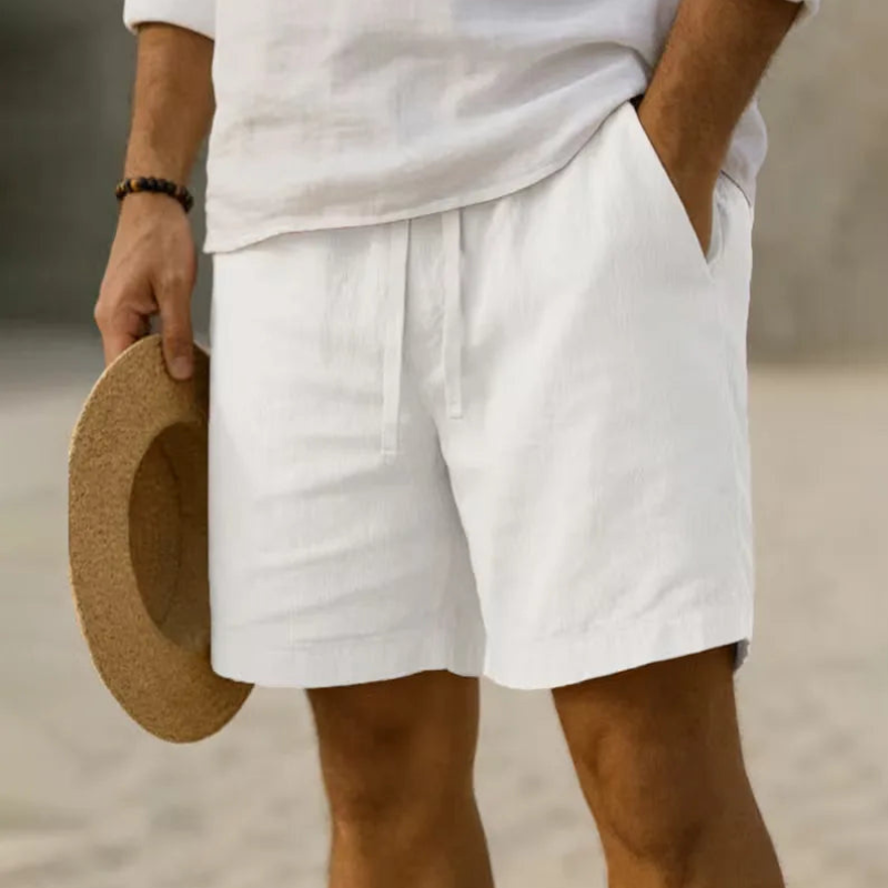 Men's Casual Drawstring Shorts with Elastic Waistband