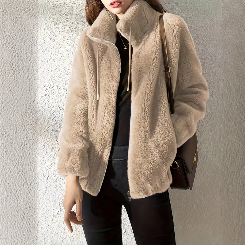 Women's Fleece Jacket with Stand Collar