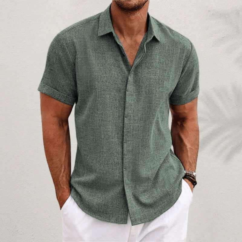 Men's Short Sleeve Button-Down Shirt