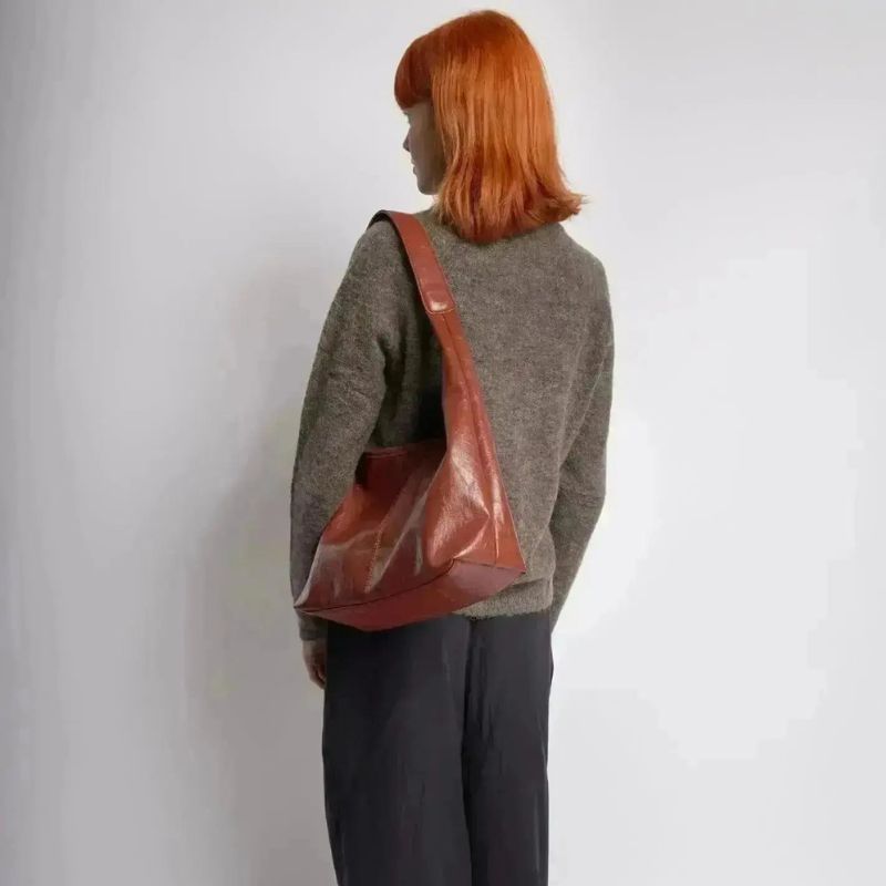 Compact Shoulder Bag with Zip Pocket