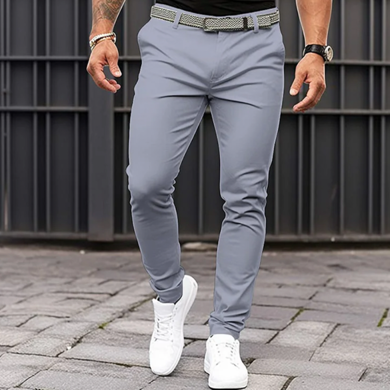 Men's Casual Slim Fit Pants with Pockets