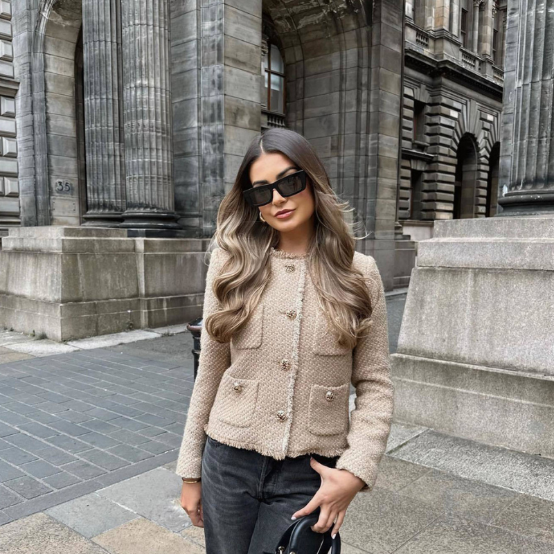 Women’s Short Structured Button Jacket