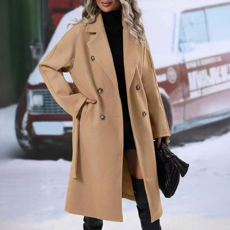 Women’s Belted Long Sleeve Coat