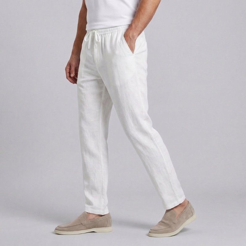 Men's Wide Leg Pants with Adjustable Waist