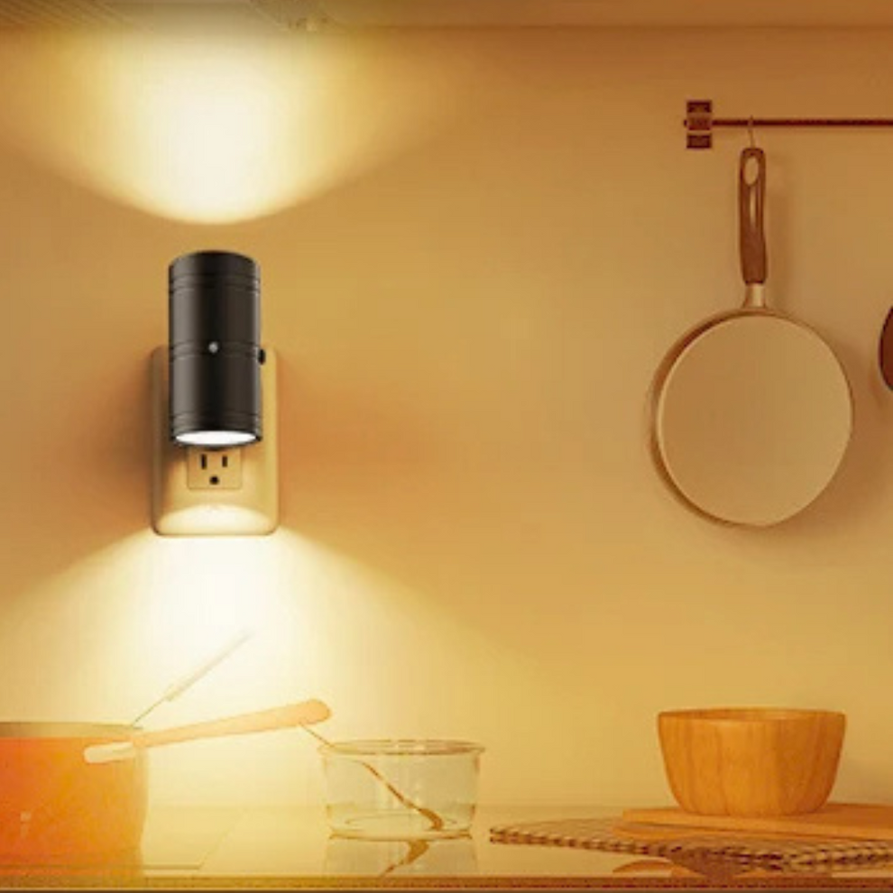 WallGlow - Modern Cylindrical Wall Lamps Sleek Matte Black Design | Warm Ambient Plug-In Glow for Easy Installation | Elegant Accent for Staircase, Bedroom, Kitchen, or Any Room